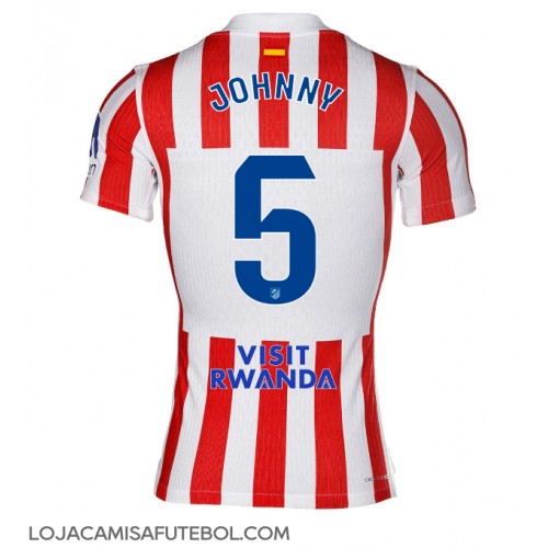 Camisa de Futebol Atletico Madrid Johnny Cardoso #5 Equipamento Principal 2025-26 Manga Curta Camisa de Futebol Atletico Madrid Johnny Cardoso #5 Equipamento Principal 2025-26 Manga Curta